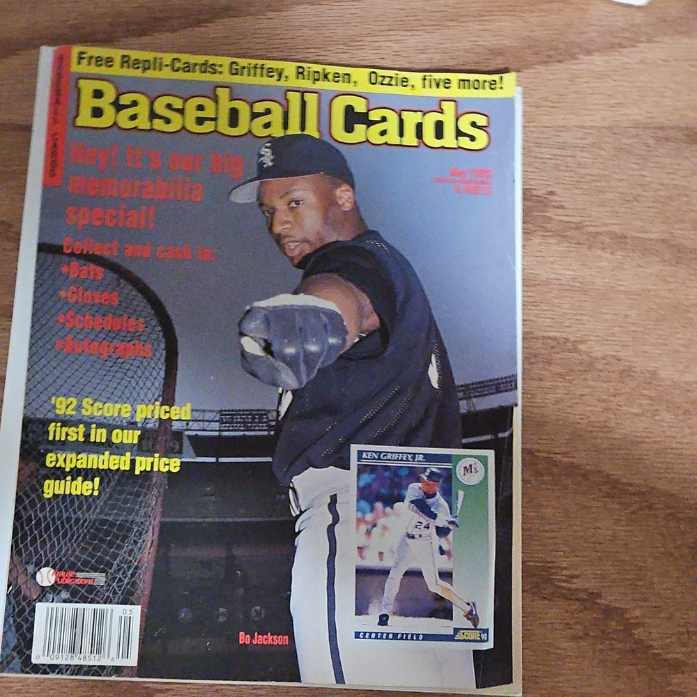 Baseball Cards Magazine with Blue and White Cover